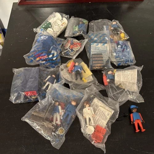 Vintage 1990's Mixed Lot Play Mobil Figures And Assessories New And Used