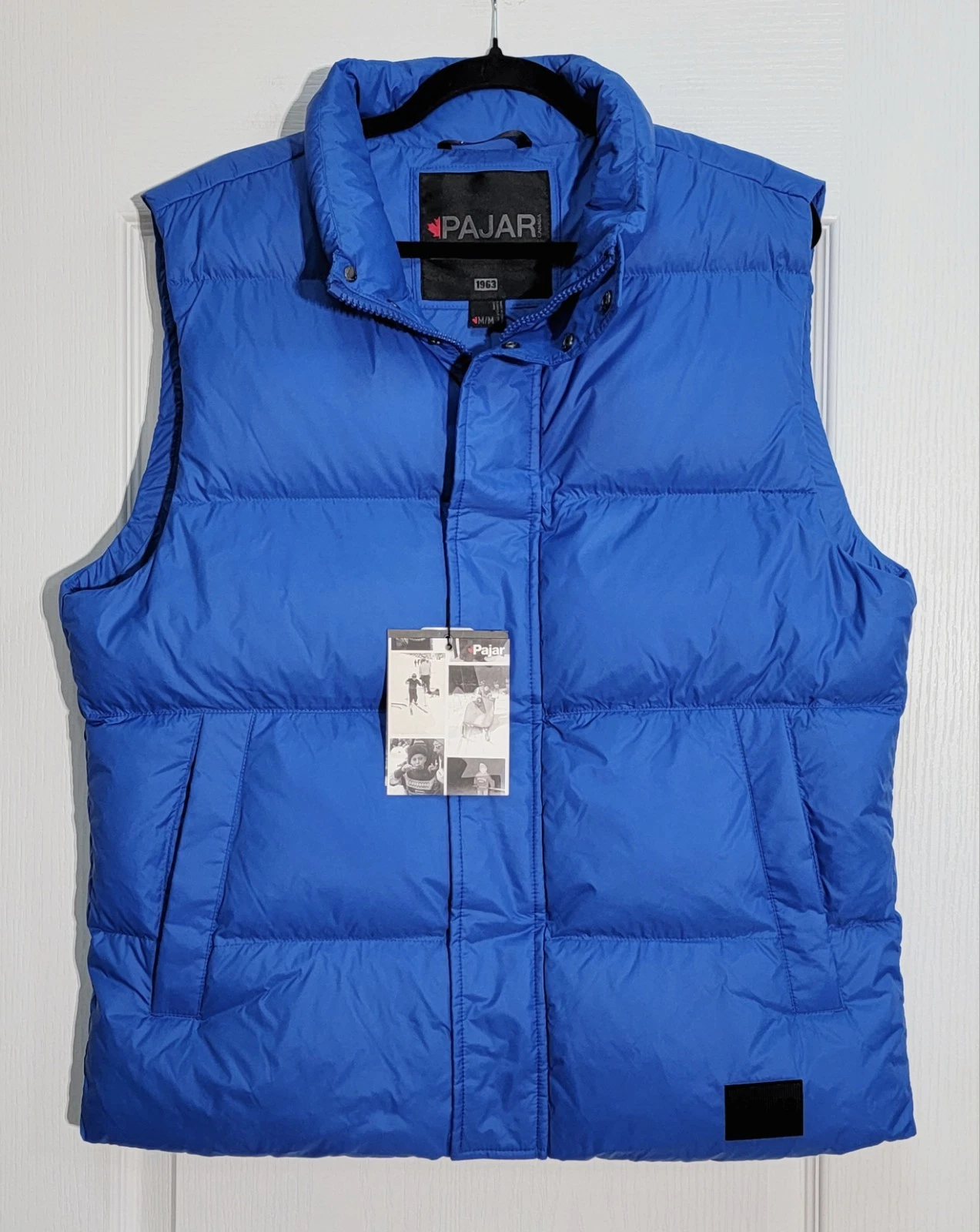 Pajar Falkoner Vest Men's Medium Atlantic Blue Quilted Puffer Full Zip Snap NWT