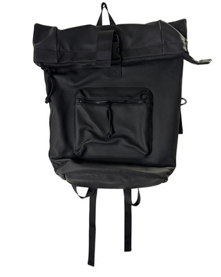 NORLÄNDER Rucksack Schwarz Rolltop Backpack Wasserdicht Modern Neu
