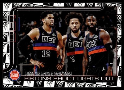 2025-26 Topps Season Tip Off #279 Pistons Rain 3 Pointers