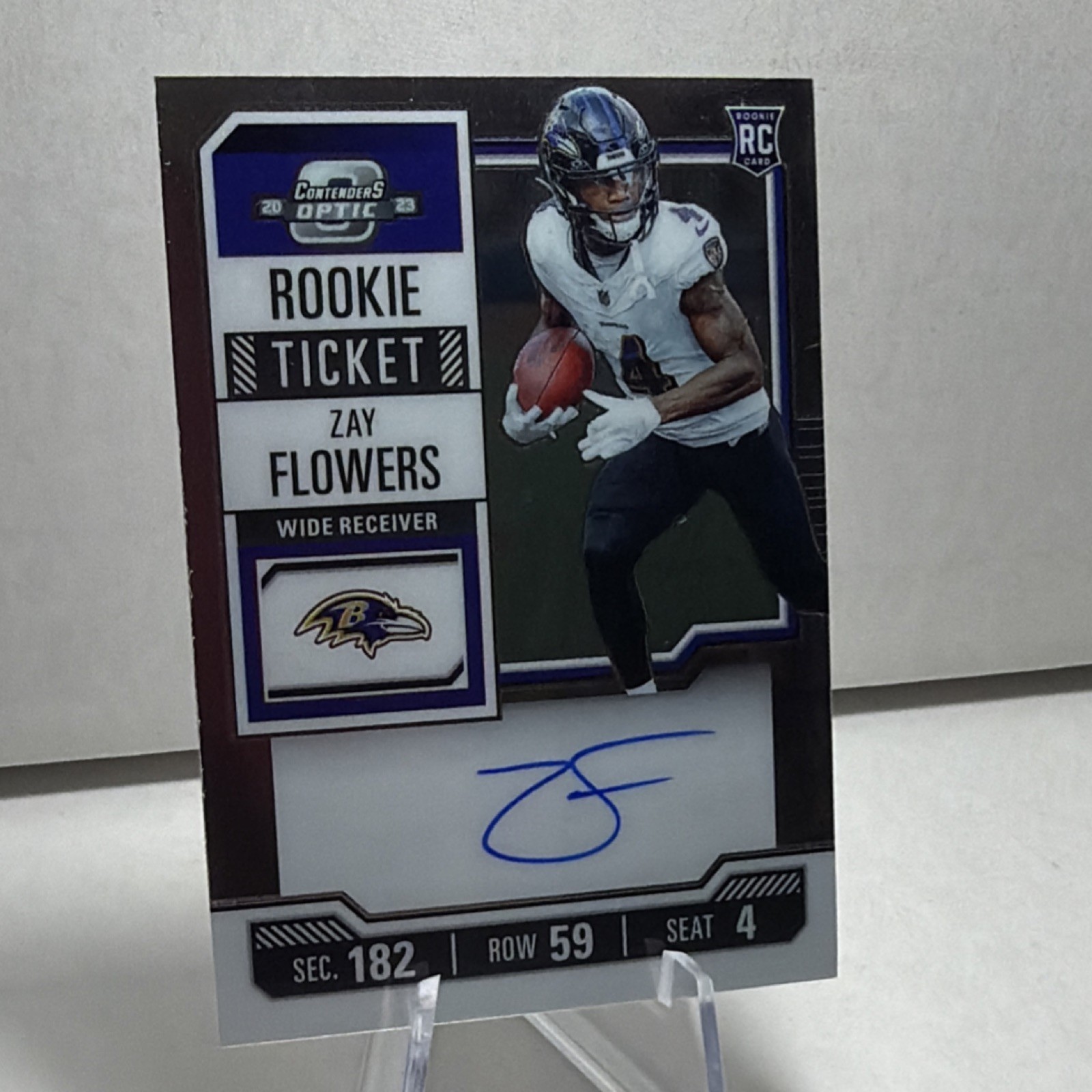 Zay Flowers 2023 Contenders Optic #142 Rookie Ticket Auto Price
