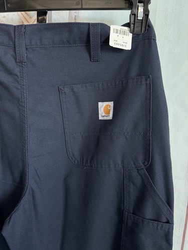 CARHARTT CINTAS DUNGAREE FIT WORK PANTS SZ 36 X 36 #383-20 NAVY BLUE NWD - Picture 8 of 9