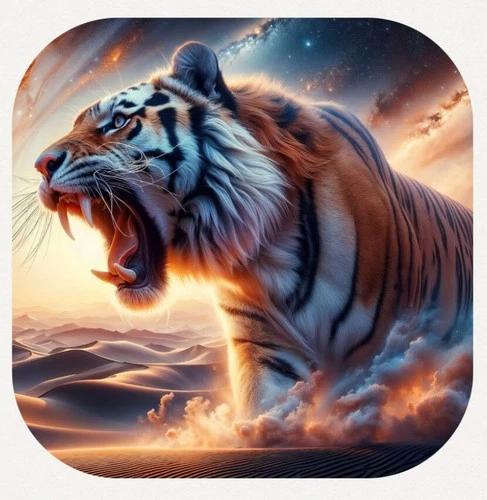 Hayleybug 2 oz Fury of the Heavens Tiger silver Bar w/ COA Mintage 10