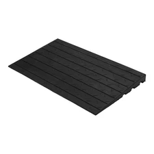 42"L x 24"W x 2.5"H Rubber Threshold Ramp with Channel for Wheelchair Scooter