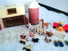 Vintage 1967-68 Fisher Price Little People Farm Barn and Silo Many Extras