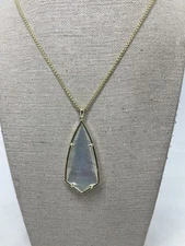 Kendra Scott Mother of Pearl Pendant Goldtone Necklace