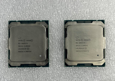 PAIR OF INTEL SR2J1 E5-2695 V4 2.1 GHZ 18 CORE 45MB 120W LOT OF 2 X SR2J1