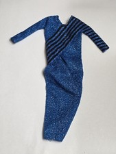 Vintage 1981 Superstar Barbie Fashion Collectibles 3685 Blue Shimmer Dress