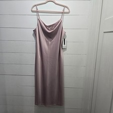 Nine West Women’s Cowl Neck Slip Dress Size XL in Light Pink/Champagne color