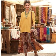 Habitat Clothes To Live In Yellow 100 Cotton Ribbed Pocket Sweater XS/S 83129
