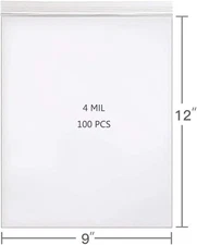 4Mil Heavy Duty Clear Reclosable Zip Seal Top Lock Plastic Bags 100 count