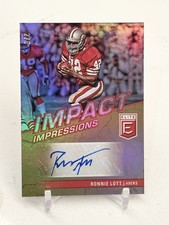2022 RONNIE LOTT #'d /5 Panini Donruss Elite Impact Impressions GOLD AUTO 49ers