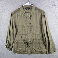 Social Standard by Sanctuary Olive Green Tencel Utility Jacket Small