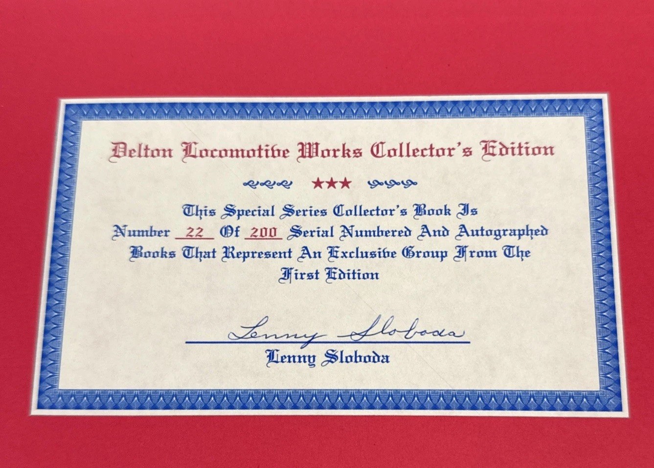 Delton Locomotive Works Collectors Edition By Lenny Sloboda Signed And Numbered