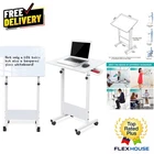 Adjustable Height Standing Desk - 24" Writable Glass & Wheels for Small Spaces