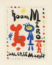 Joan Miro lithograph poster "Gallerie Maeght"