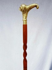 Vintage Brass Duck Head Walking Stick Cane 37" Handmade Wooden Gift for Men