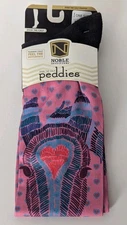 Horse Of Hearts Equestrian Noble Outfitters Over Calf Peddies One Size Socks NEW