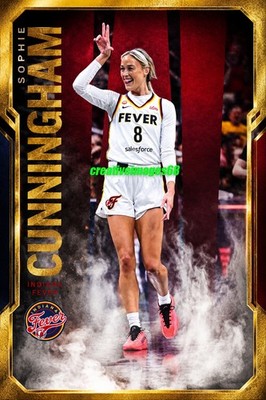 Sophie Cunningham WNBA Indiana Fever 4x6 PHOTO Custom Gold Photo
