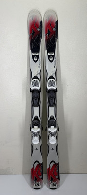K2 AMP Indy JSL Skis 124 Marker 4.5 Bindings All Boot Sizes Kids Youth Boys