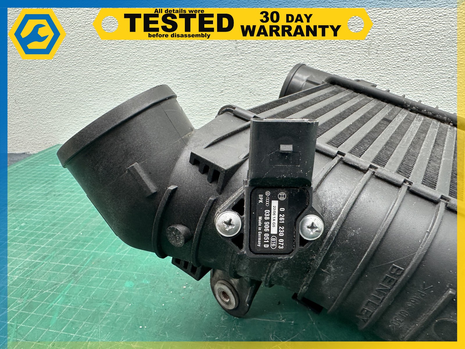 03-18 BENTLEY CONTINENTAL 6.0L ENGINE LEFT SIDE INTERCOOLER INTER COOLER OEM
