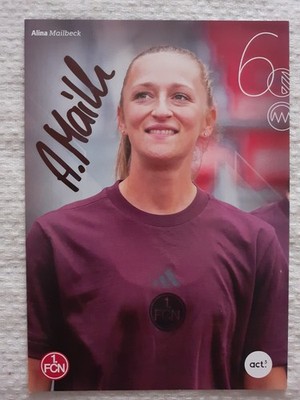 Autogrammkarte Alina Mailbeck 1. FC Nürnberg Saison 2025/2026 Fußball Damen...