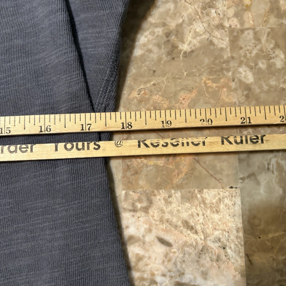 Camisa de trapo y hueso para hombre pequeña azul manga larga Henley algodón peruano salón Foto 3 de 4