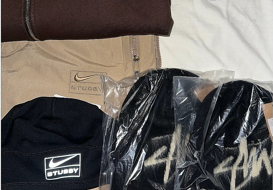 Nike x Stussy Skull Cap Black Beanie Hat Streetwear Unisex