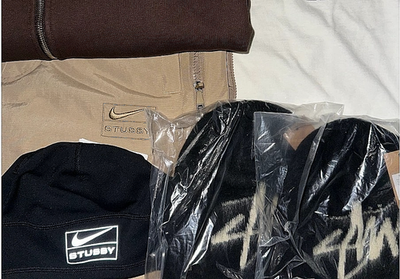 Nike x Stussy Skull Cap Black Beanie Hat Streetwear Unisex