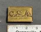 Solid Brass CSA Confederate States America repro Re-Enactor 3 PRONG BELT BUCKLE