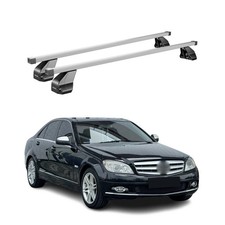 Menabo Dachträger für Mercedes C Klasse W204 Limo 2007-2014 75kg Stahl Silber 2x