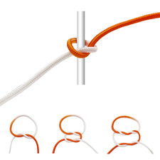 Knot Tying Practice Rope-Two-Color Half Dyed Cord  Simple and Visually Clear Tool