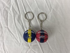Unbranded Basketball Keyrings x2 Multicoloured Team Logo Sports