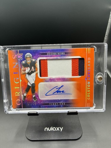 Origins Colston Loveland Bears Orange Rookie Auto Patch /75 RJJ-CLD Color Match