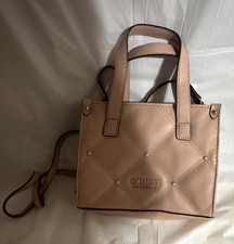 GUESS Pink Quilted Small Satchel Top Handle Detachable Strap Magnetic Close