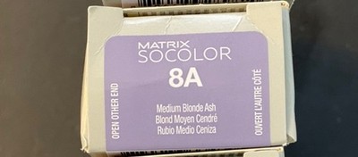 Matrix SoColor permanent Hair Color 8A Medium Blonde Ash 3 oz sd