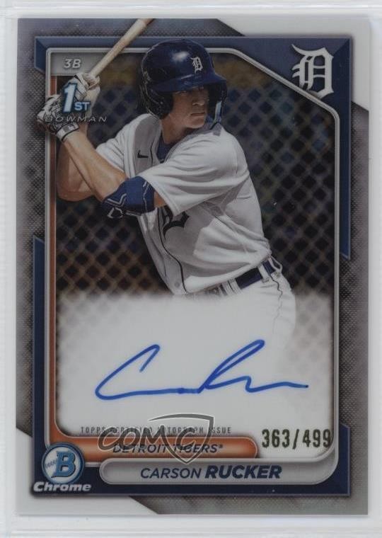 2024 Bowman Chrome Prospect Refractor 363/499 Carson Rucker #CPA-CR Auto 1kn1