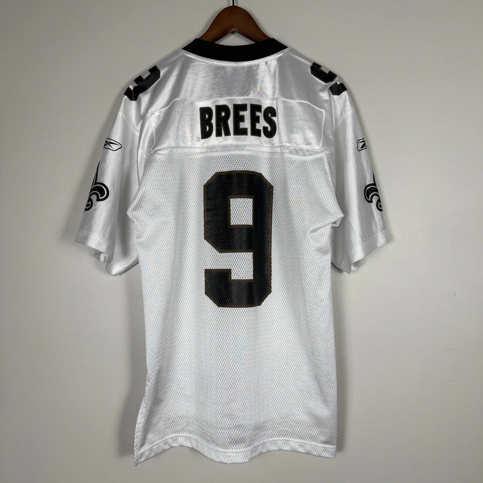 Vintage Y2K NFL Football New Orleans Saints Drew Brees Jersey White Medium - Image 2 of 4