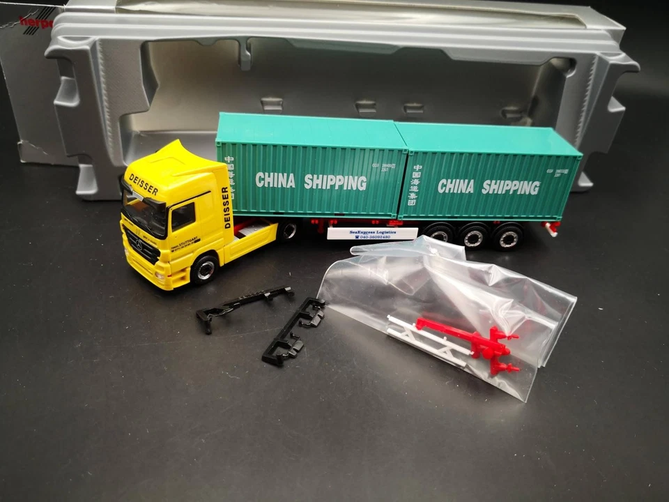 Herpa MB Actros MP3 Deisser China Shipping Container Sattelzug *Vi1001-4-3000 - Bild 2 von 4