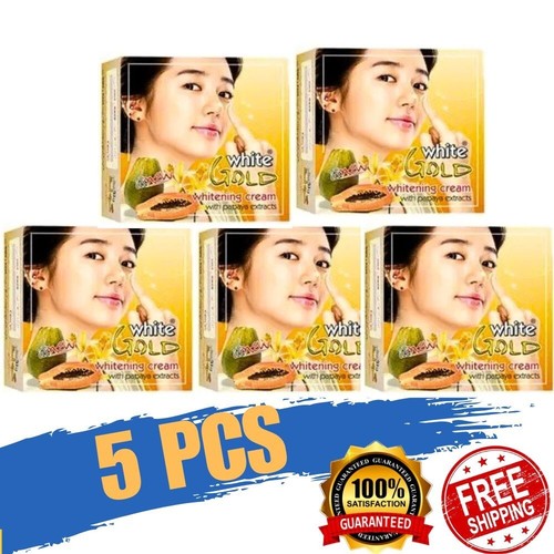 5 PIEZAS Crema Blanqueadora Oro Blanco Con Extracto De Papaya Auténtica De Pakistán DHL - Imagen 1 de 4