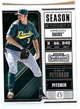 2018 PANINI CONTENDERS DRAFT PICKS DAVID PETERSON NEW YORK METS TICKET RC #13