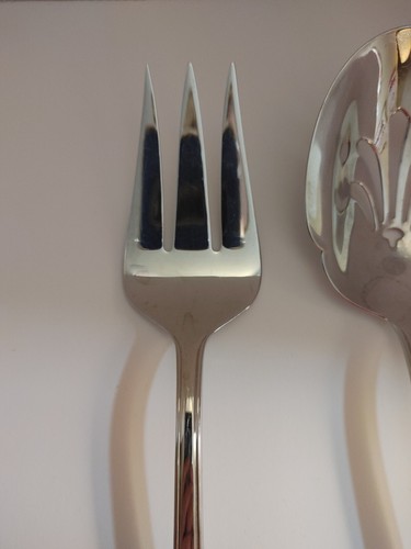 Lenox 18/10 Stainless Holiday Nouveau Pattern Fork And Spoon Set G3 - Picture 5 of 9