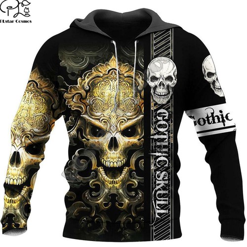 Chaqueta Con Capucha Estampado De Calavera 3D Para Hombre Sudadera Jersey  Moda | eBay
