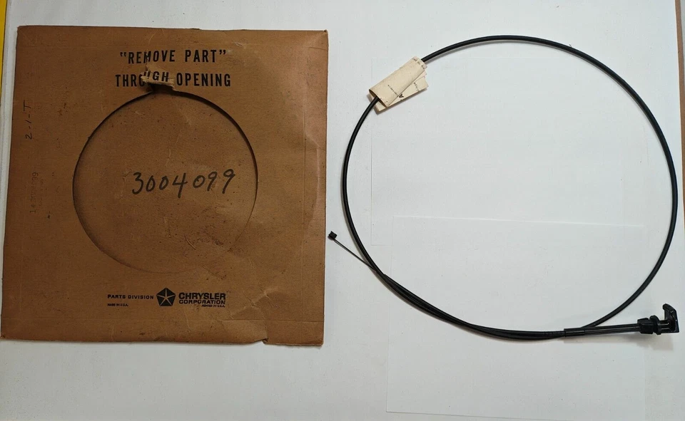 Cable de ventilación de aire Plymouth Fury I Fury II Fury III 1968 3004099 nuevo de stock Foto 3 de 4