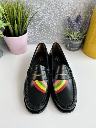Mocassino G H Bass & Co Weejuns Penny stampa arcobaleno taglia UK 4 - Foto 18 di 19