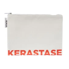 Kerastase White Makeup Travel Flat Pouch Bag - 10" x 7.5"