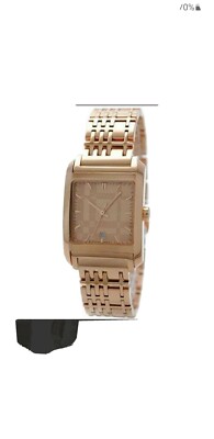 Pre-owned slightly used. BURBERRY NOVA ROSE GOLD TONE,STAINLESS STEEL  BU1578  