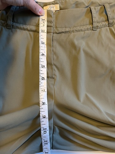 J Jill Outdoor Hiking Olive Green Cargo Cropped Pant Size 8 Adjustable Waist/Hem - Picture 10 of 11