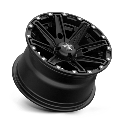 14x7 +10 MSA Offroad Wheels M33 Clutch 4x137 Satin Black Wheels (Set of 4) - Picture 2 of 3