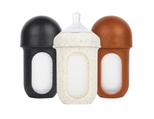 Boon Nursh, Silicone Pouch Bottle, Medium, 3 Months +, 3 Bottles, 8 oz Each
